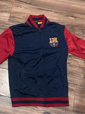 FC Barcelona Men's Navy & Red Bomber Jacket